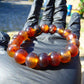 18 Gram 18 Small Beads Bracelet Indonesian Red Bluish Amber for Healing SB36