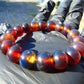 18 Gram 18 Small Beads Bracelet Indonesian Red Bluish Amber for Healing SB39