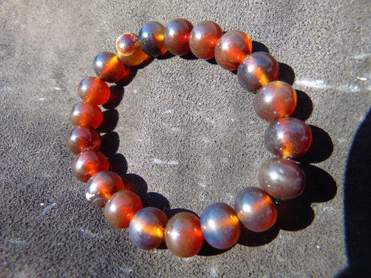 20 Gram 20 Small Beads Bracelet Indonesian Red Bluish Amber for Healing SB28