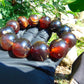 56 gram 12 Beads Mala Bracelet Indonesian Cherry Red Amber 20 mm for Healing G20B15