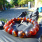 20 Gram 20 Small Beads Bracelet Indonesian Red Bluish Amber for Healing SB28
