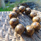 87 gram 10 Beads Mala Bracelet Indonesian Aromatic Perfumed Amber 25 mm for Healing 26MJ4