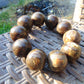 86 gram 10 Beads Mala Bracelet Indonesian Aromatic Perfumed Amber 25 mm for Healing 26MJ5