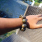 86 gram 10 Beads Mala Bracelet Indonesian Aromatic Perfumed Amber 25 mm for Healing 26MJ5