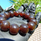 43 gr 13 Beads Mala Bracelet Indonesian Sumatra Dark Amber for Healing G18B8