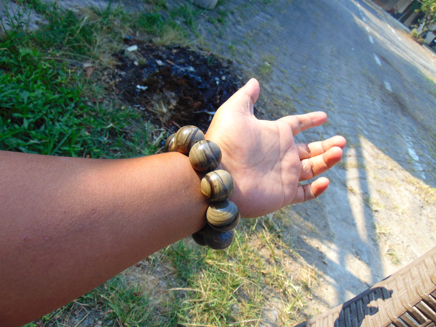 90 gram 10 Beads Mala Bracelet Indonesian Aromatic Perfumed Amber 25 mm for Healing 26MJ6