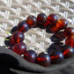 43 gr 13 Beads Mala Bracelet Indonesian Sumatra Dark Amber for Healing G18B3