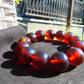 43 gr 13 Beads Mala Bracelet Indonesian Sumatra Dark Amber for Healing G18B3