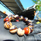 44 gr 13 Beads Mala Bracelet Indonesian Sumatra Dark Amber for Healing G18B7