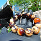44 gr 13 Beads Mala Bracelet Indonesian Sumatra Dark Amber for Healing G18B7