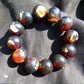 55 gram 12 Beads Mala Bracelet Indonesian Dark Red Amber 20 mm for Healing G20B4
