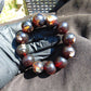 55 gram 12 Beads Mala Bracelet Indonesian Dark Red Amber 20 mm for Healing G20B4
