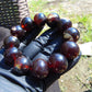 55 gram 12 Beads Mala Bracelet Indonesian Dark Red Amber 20 mm for Healing G20B4