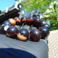 45 gr 13 Beads Mala Bracelet Indonesian Sumatra Dark Amber for Healing G18B4