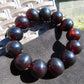 44 gr 13 Beads Mala Bracelet Indonesian Sumatra Dark Amber for Healing G18B5