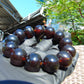 44 gr 13 Beads Mala Bracelet Indonesian Sumatra Dark Amber for Healing G18B5