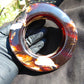 206 gr Big Bangle in hole 70 mm Indonesian Sumatra White Blue Amber for Healing EU35
