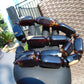 122 gr Small Necklace beads Indonesian Black Blue Amber for Healing A13K222