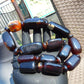 134 gr Small Necklace beads Indonesian dark red Amber for Healing A13K228