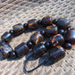 271 gr Small Necklace beads Indonesian Dark Red Amber for Healing A13K232