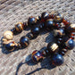 156 gr Small Necklace beads Indonesian white black Amber for Healing A15K238