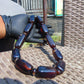 137 gr Small Necklace beads Indonesian Black Blue Amber for Healing A11K227