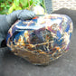 1255 gr Full Polished 16x11x7 cm Indonesian Black Blue Amber for Healing ML61