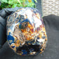 1255 gr Full Polished 16x11x7 cm Indonesian Black Blue Amber for Healing ML61