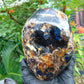 1255 gr Full Polished 16x11x7 cm Indonesian Black Blue Amber for Healing ML61