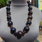 157 gr Small Necklace beads Indonesian Black Amber for Healing A15K239