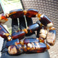 120 gr Small Necklace beads Indonesian Dark White Amber for Healing A13K218