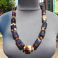 120 gr Small Necklace beads Indonesian Dark White Amber for Healing A13K218