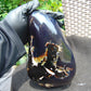 1643 gr Full Polished 22x11x9 cm Indonesian Black Blue Amber for Healing ML59