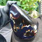 1643 gr Blue Polished 22x11x9 mm Indonesia Black Blue Amber for Healing ML59