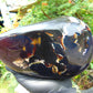 1643 gr Full Polished 22x11x9 cm Indonesian Black Blue Amber for Healing ML59