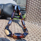 115 gr Small Necklace beads Indonesian Dark Chery Red Blue Amber for Healing A11K229