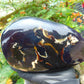 1643 gr Full Polished 22x11x9 cm Indonesian Black Blue Amber for Healing ML59