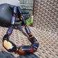 115 gr Small Necklace beads Indonesian Dark Chery Red Blue Amber for Healing A11K229