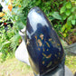 1643 gr Full Polished 22x11x9 cm Indonesian Black Blue Amber for Healing ML59