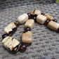 255 gr 19 beads Big Necklace Indonesian white Amber for Healing AWKK4