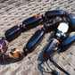 118 gr Small Necklace beads Indonesian Black Blue Amber for Healing A11K219
