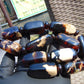 118 gr Small Necklace beads Indonesian Black Blue Amber for Healing A11K219