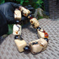 307 gr 15 beads Big Necklace Indonesian white Amber for Healing AWKK5