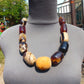 163 gr Small Necklace beads Indonesian Red White Amber for Healing A11K231