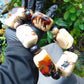 307 gr 15 beads Big Necklace Indonesian white Amber for Healing AWKK5