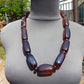 135 gr Small Necklace beads Indonesian Blue Amber for Healing A11K224
