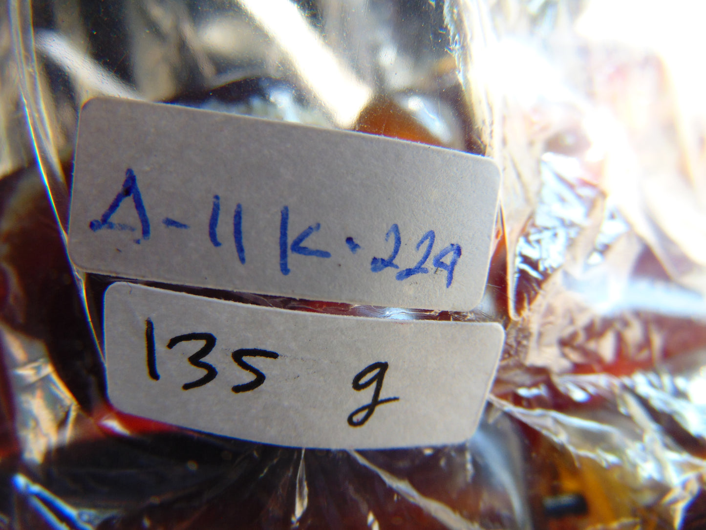 135 gr Small Necklace beads Indonesian Blue Amber for Healing A11K224