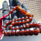 15 gr Tasbih Mesbah Rosary 33+2 Beads 8 mm Indonesian Red Amber for Healing 26RF19