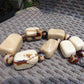 314 gr 15 beads Big Necklace Indonesian white Amber for Healing AWKK2