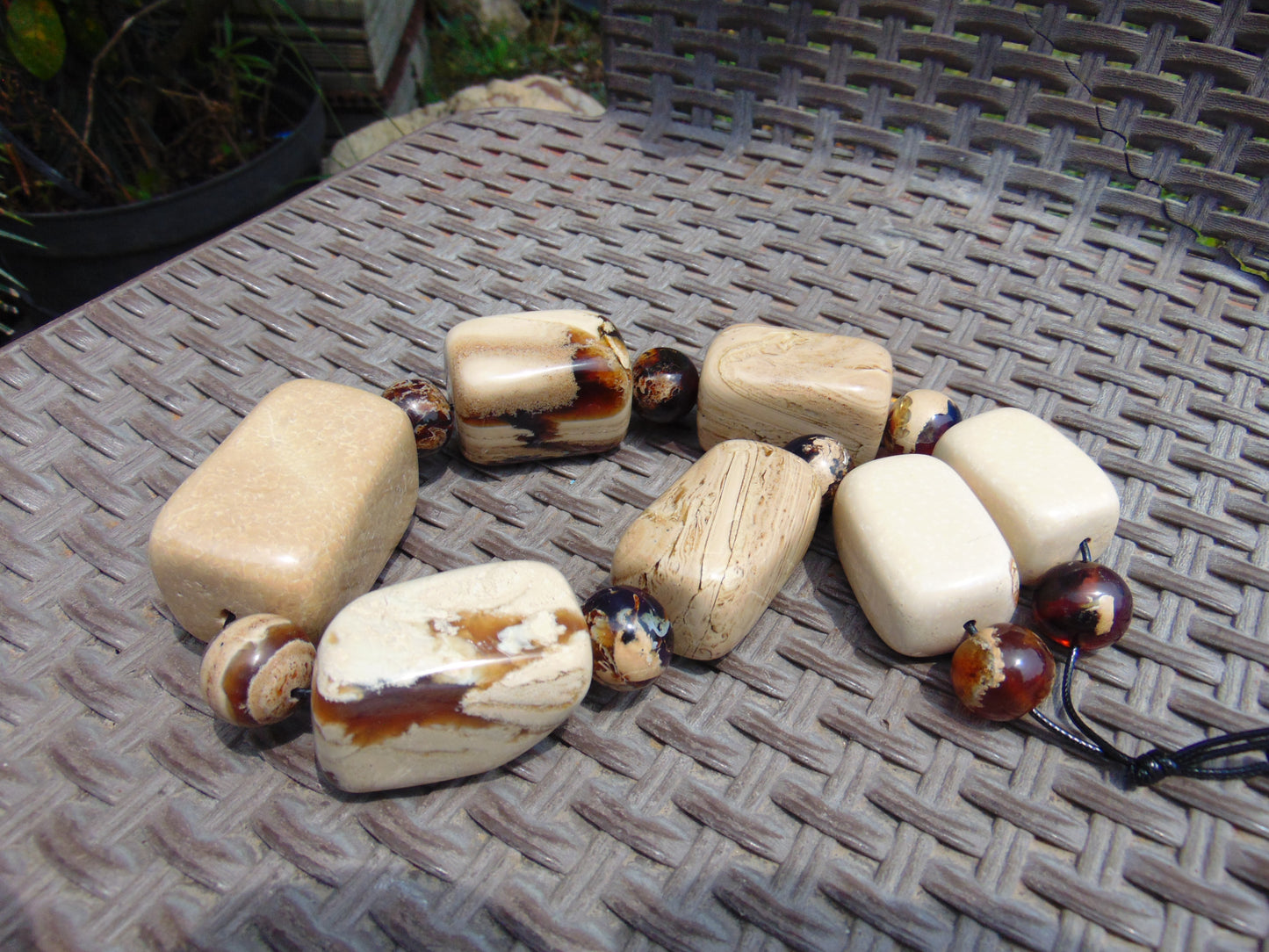 314 gr 15 beads Big Necklace Indonesian white Amber for Healing AWKK2